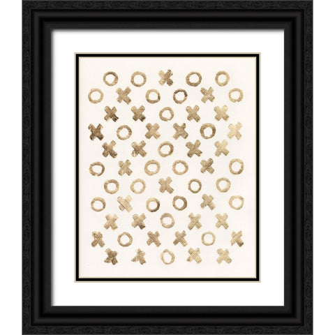 Gilded Kisses II Black Ornate Wood Framed Art Print with Double Matting by Vision Studio