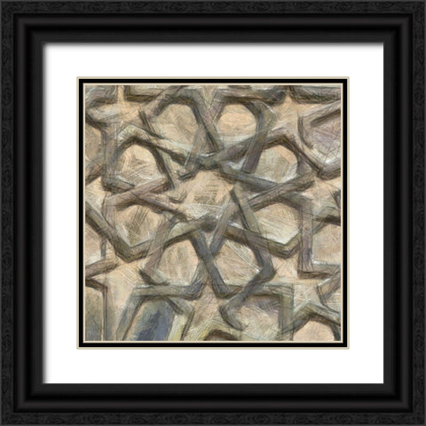 Ornamental Design IV Black Ornate Wood Framed Art Print with Double Matting by Saunders, Alonzo
