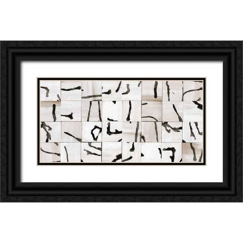 Custom Neutral Subtext III Black Ornate Wood Framed Art Print with Double Matting by Stramel, Renee W.