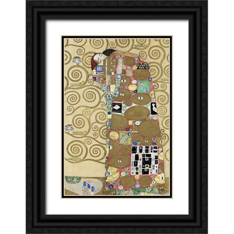 Fulfillment Black Ornate Wood Framed Art Print with Double Matting by Klimt, Gustav