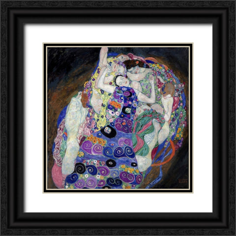 The Virgin Black Ornate Wood Framed Art Print with Double Matting by Klimt, Gustav