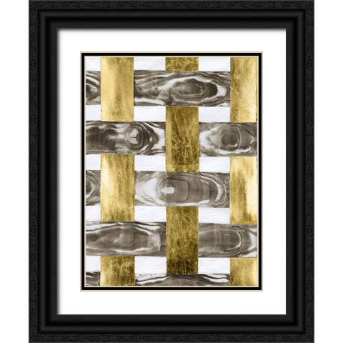 End Grain Weave IV Black Ornate Wood Framed Art Print with Double Matting by Lam, Vanna