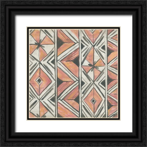 Sunset Chevron I Black Ornate Wood Framed Art Print with Double Matting by Vess, June Erica