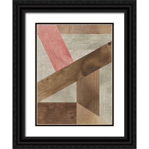 Texture Puzzle I Black Ornate Wood Framed Art Print with Double Matting by Vess, June Erica