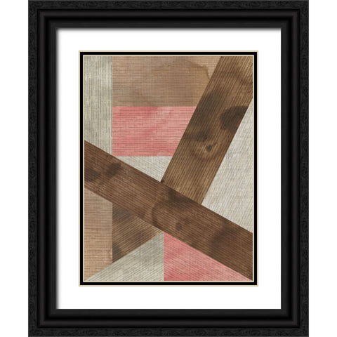 Texture Puzzle II Black Ornate Wood Framed Art Print with Double Matting by Vess, June Erica