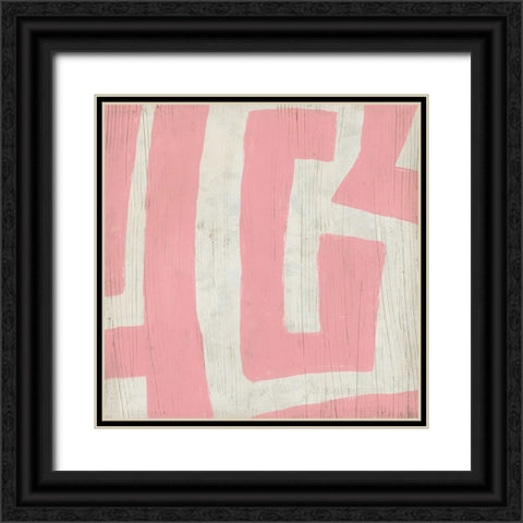 Pink Maze II Black Ornate Wood Framed Art Print with Double Matting by Vess, June Erica