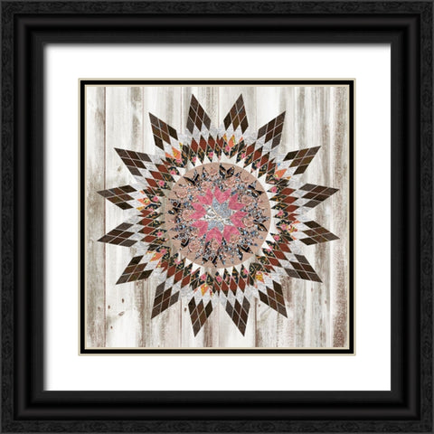 Rustic Quilt II Black Ornate Wood Framed Art Print with Double Matting by Wang, Melissa