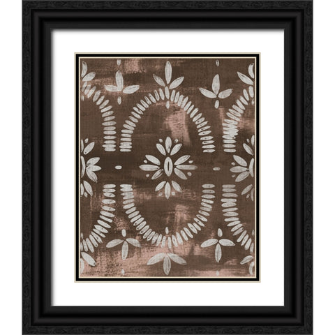 Espresso Batik II Black Ornate Wood Framed Art Print with Double Matting by Vess, June Erica