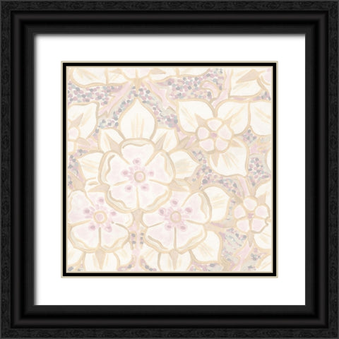 Parisian Nouveau Floral II Black Ornate Wood Framed Art Print with Double Matting by Vess, June Erica