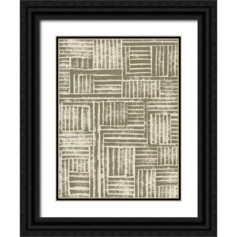 Earth Puzzle I Black Ornate Wood Framed Art Print with Double Matting by Vess, June Erica