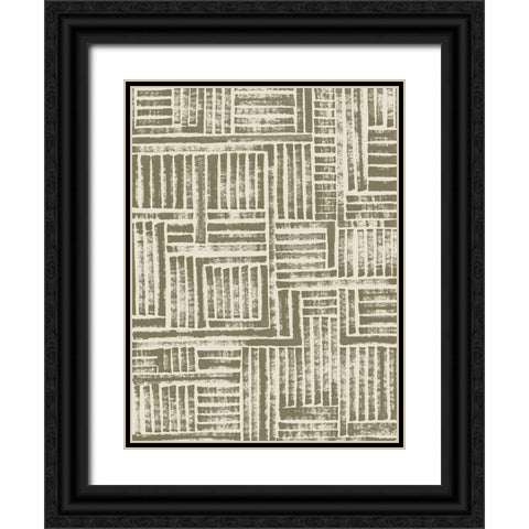 Earth Puzzle II Black Ornate Wood Framed Art Print with Double Matting by Vess, June Erica