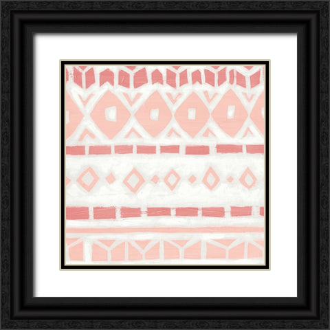 Blush Loom IV Black Ornate Wood Framed Art Print with Double Matting by Vess, June Erica