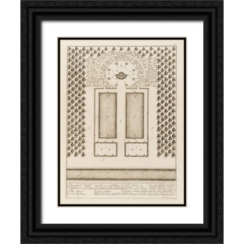 Antiquities of Pola, Ancient Blueprints II Black Ornate Wood Framed Art Print with Double Matting by Unknown