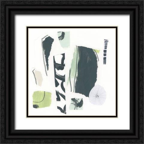 Green Garnet II Black Ornate Wood Framed Art Print with Double Matting by Vess, June Erica