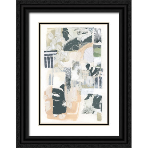 Washi Panel I Black Ornate Wood Framed Art Print with Double Matting by Vess, June Erica
