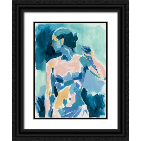 Loose Expressive Figure II Black Ornate Wood Framed Art Print with Double Matting by Barnes, Victoria