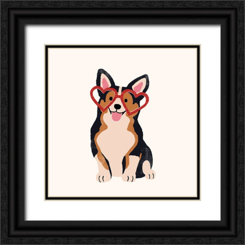 Little Legs Big Heart III Black Ornate Wood Framed Art Print with Double Matting by Barnes, Victoria