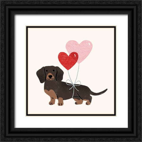 Little Legs Big Heart IV Black Ornate Wood Framed Art Print with Double Matting by Barnes, Victoria