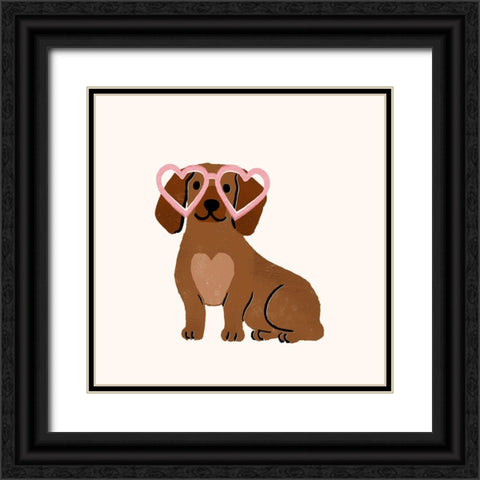 Little Legs Big Heart VI Black Ornate Wood Framed Art Print with Double Matting by Barnes, Victoria