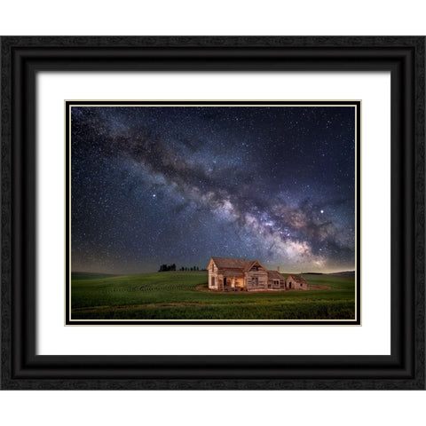 A Time Ago Black Ornate Wood Framed Art Print with Double Matting by Drost, David