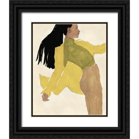 Fashion Maven III Black Ornate Wood Framed Art Print with Double Matting by Barnes, Victoria