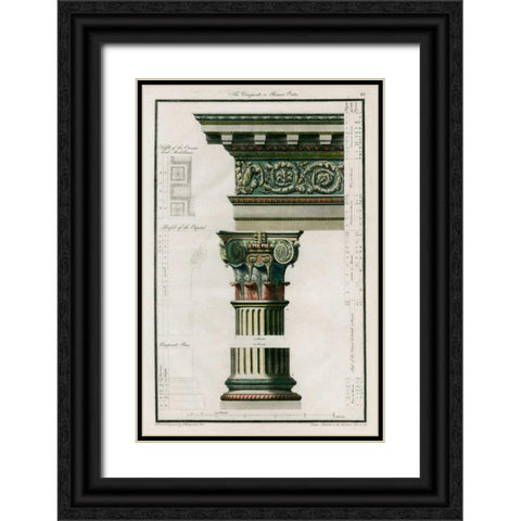 The Composite Order Black Ornate Wood Framed Art Print with Double Matting by Richardson