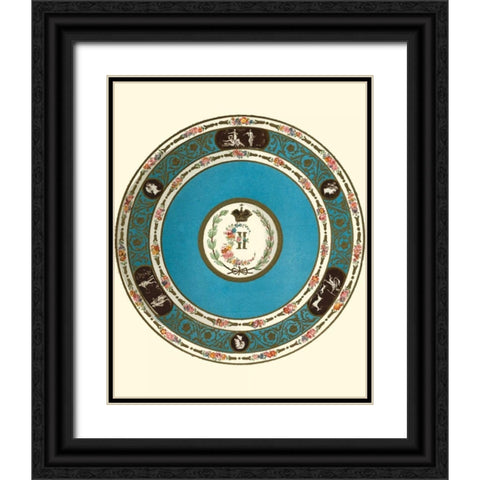 Sevres Porcelain IV Black Ornate Wood Framed Art Print with Double Matting by Garnier