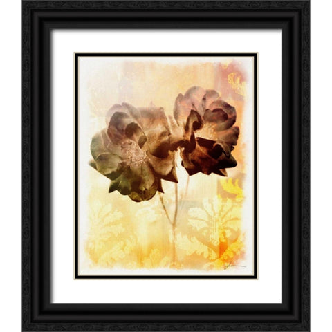 Brocade Garden I Black Ornate Wood Framed Art Print with Double Matting by Burghardt, James