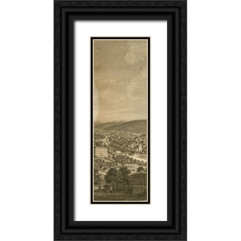 Pastoral Panorama III Black Ornate Wood Framed Art Print with Double Matting by Wiek, John