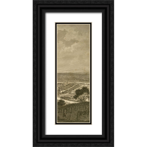Pastoral Panorama IV Black Ornate Wood Framed Art Print with Double Matting by Wiek, John