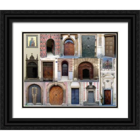 Doors III Black Ornate Wood Framed Art Print with Double Matting by Christensen, Jim