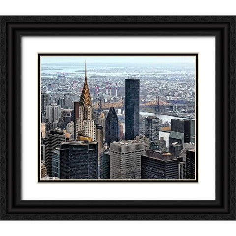 Chrysler and Queens Black Ornate Wood Framed Art Print with Double Matting by Chester, Colby