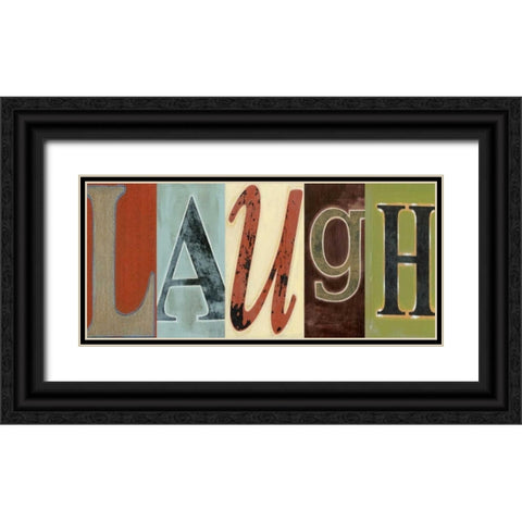 Laugh Panel Black Ornate Wood Framed Art Print with Double Matting by Vision Studio