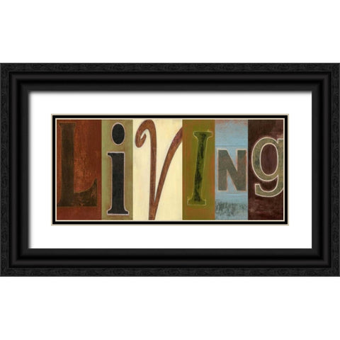 Living Panel Black Ornate Wood Framed Art Print with Double Matting by Vision Studio