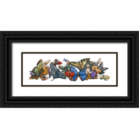 Wings of Splendor I Black Ornate Wood Framed Art Print with Double Matting by Russell, Wendy