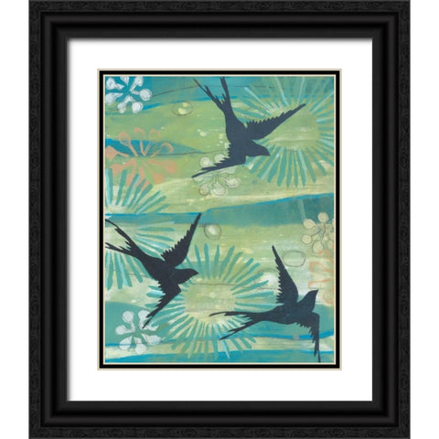 Swoop I Black Ornate Wood Framed Art Print with Double Matting by Fuchs, Jodi