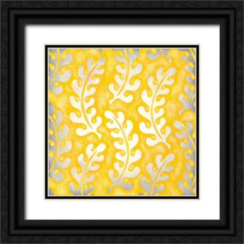 Classical Leaves I Black Ornate Wood Framed Art Print with Double Matting by Zarris, Chariklia
