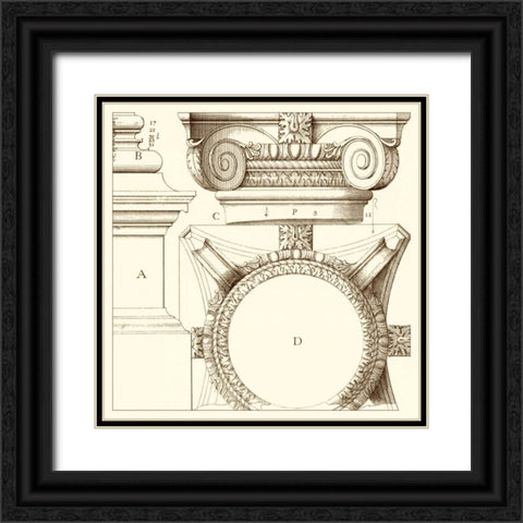 Corinthian Detail IV Black Ornate Wood Framed Art Print with Double Matting by Vision Studio