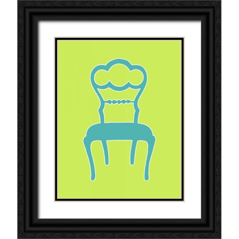 Graphic Chair IV Black Ornate Wood Framed Art Print with Double Matting by Zarris, Chariklia