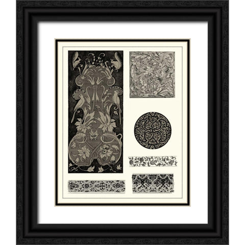 Braoque Details II Black Ornate Wood Framed Art Print with Double Matting by Vision Studio