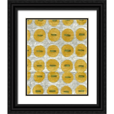 Silk Road Ikat II Black Ornate Wood Framed Art Print with Double Matting by Zarris, Chariklia