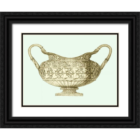 Celadon Porcelain I Black Ornate Wood Framed Art Print with Double Matting by Vision Studio