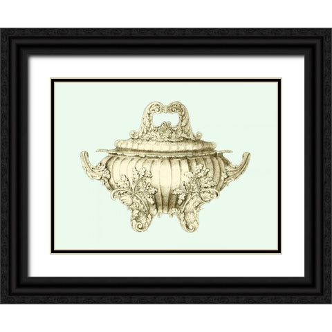 Celadon Porcelain II Black Ornate Wood Framed Art Print with Double Matting by Vision Studio