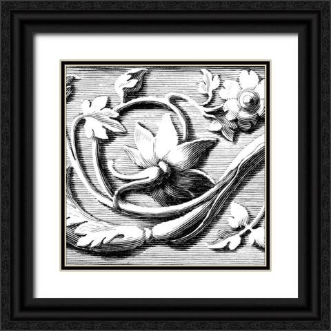 Sculptural Detail III Black Ornate Wood Framed Art Print with Double Matting by Vision Studio