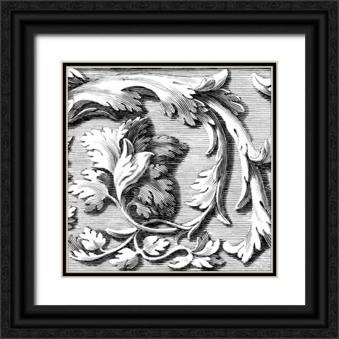 Sculptural Detail IV Black Ornate Wood Framed Art Print with Double Matting by Vision Studio
