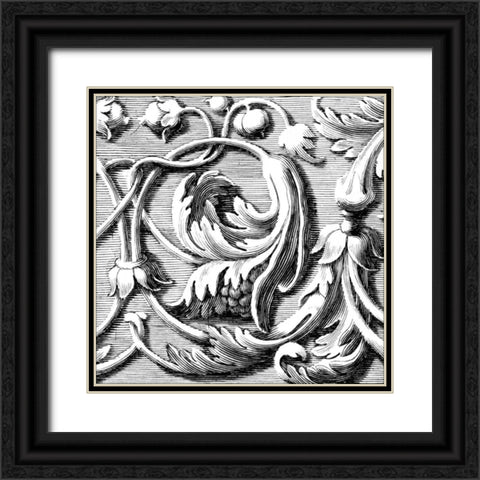Sculptural Detail VI Black Ornate Wood Framed Art Print with Double Matting by Vision Studio