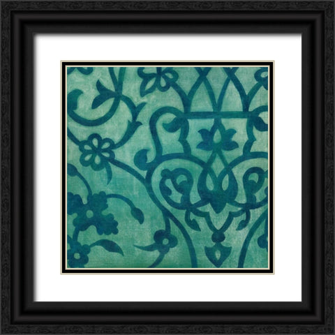 Persian Motif IV Black Ornate Wood Framed Art Print with Double Matting by Meagher, Megan