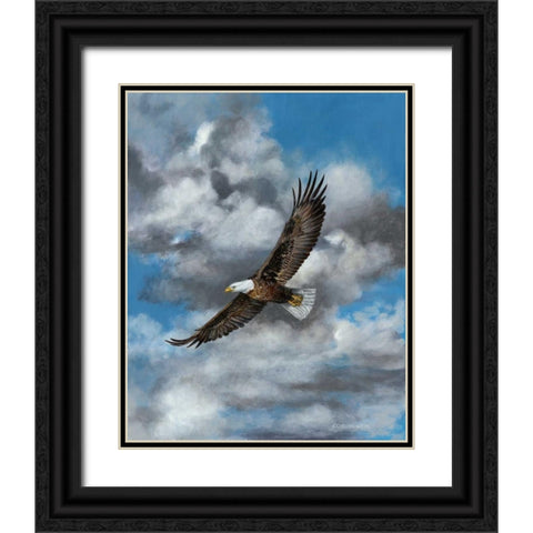 Soaring Black Ornate Wood Framed Art Print with Double Matting by Mock, Carolyn