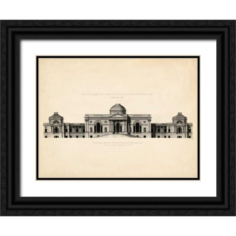 Antique Facade III Black Ornate Wood Framed Art Print with Double Matting by Richardson