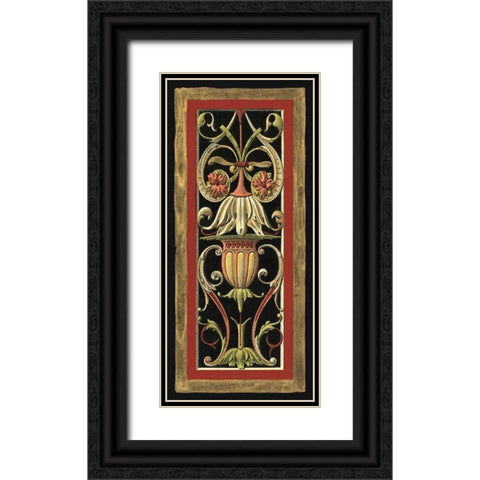 Parisian Panel I Black Ornate Wood Framed Art Print with Double Matting by Vision Studio